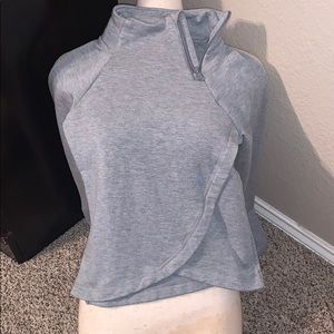 Long grey sleeved top